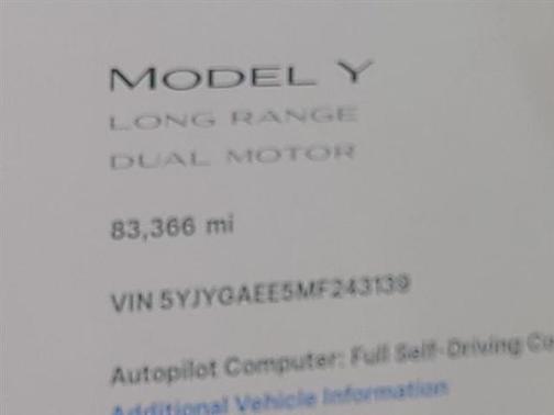 2021 Tesla Model Y Long Range Dual Motor All-Wheel Drive