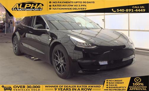 Solid Black 2019 Tesla Model 3 Standard Range Plus