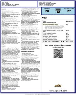 Blizzard Pearl 2021 Toyota Highlander XLE
