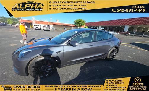 Gray 2023 Tesla Model 3 Performance