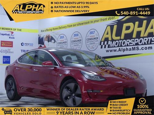 Red Multi-Coat 2018 Tesla Model 3 Long Range