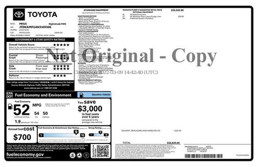 2022 Toyota Prius XLE