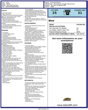 2016 Honda CR-V EX-L