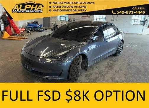 Gray 2023 Tesla Model 3 Performance