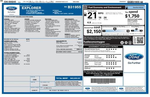Blue Jeans Metallic 2016 Ford Explorer XLT