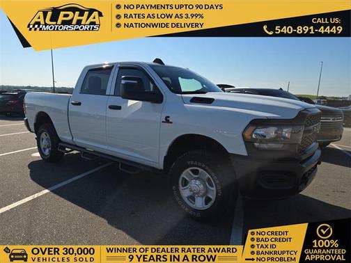 Bright White Clearcoat 2024 RAM 2500 Tradesman Crew Cab 4x4 6'4' Box