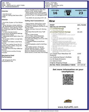 2014 Toyota Sienna Limited