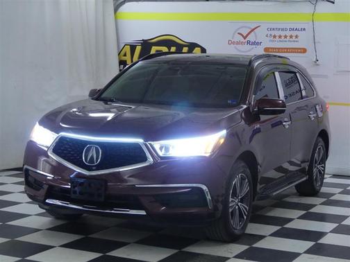 Burgundy 2018 Acura MDX 3.5L
