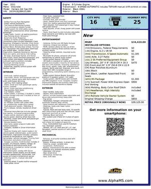 2011 Chevrolet Camaro 2SS