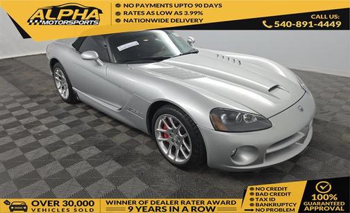 Viper Bright Silver Metallic CC/Black Soft Top 2004 Dodge Viper SRT10