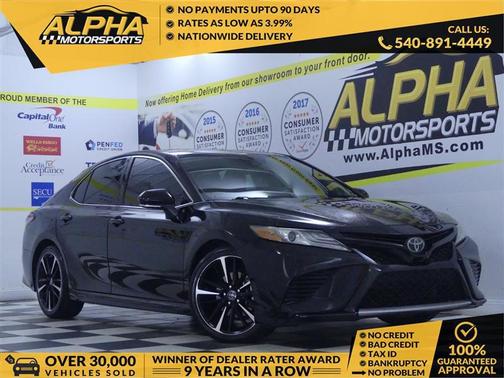 Midnight Black Metallic 2019 Toyota Camry XSE