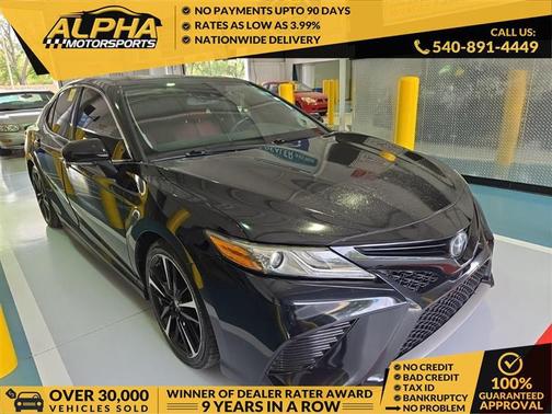 Midnight Black Metallic 2019 Toyota Camry XSE
