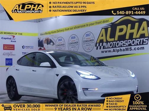 Pearl White Multi-Coat 2021 Tesla Model 3 Performance