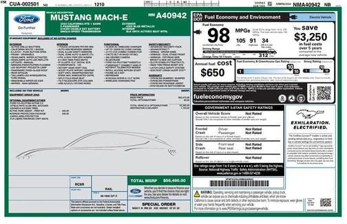2022 Ford Mustang Mach-E California Route 1