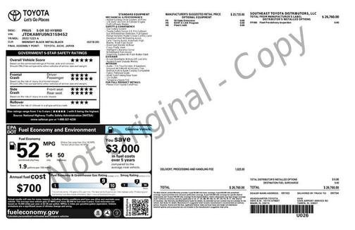 2022 Toyota Prius LE