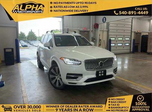 Crystal White Metallic 2021 Volvo XC90 Recharge Plug-In Hybrid T8 Inscription 7 Passenger