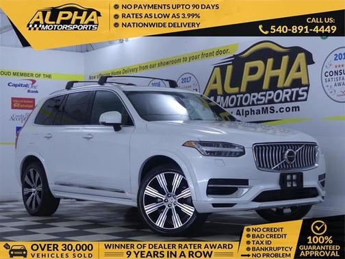 Crystal White Metallic 2021 Volvo XC90 Recharge Plug-In Hybrid T8 Inscription 7 Passenger