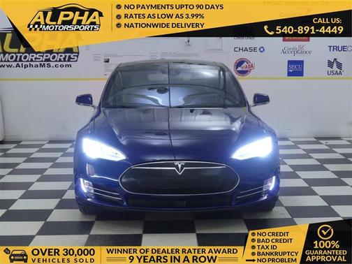 Deep Blue Metallic 2016 Tesla Model S 90D