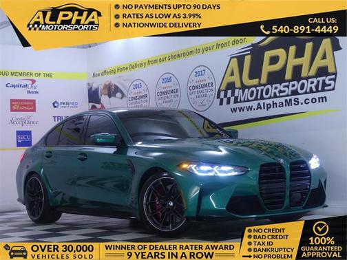 Isle of Man Green Metallic 2021 BMW M3 Competition