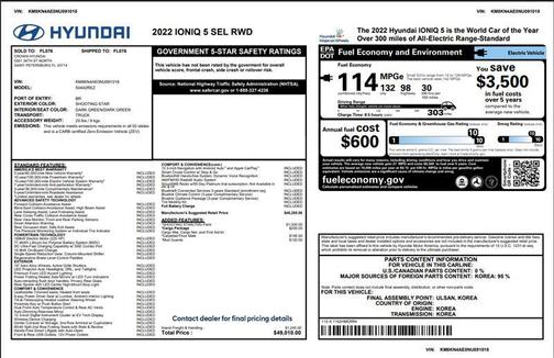 2022 Hyundai IONIQ 5 SEL