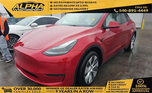 Red Multi-Coat 2023 Tesla Model Y Long Range Dual Motor All-Wheel Drive