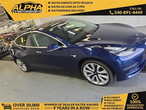 Deep Blue Metallic 2018 Tesla Model 3 Long Range