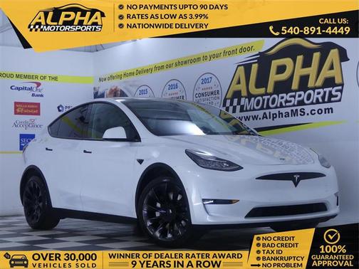 Pearl White Multi-Coat 2021 Tesla Model Y Long Range Dual Motor All-Wheel Drive