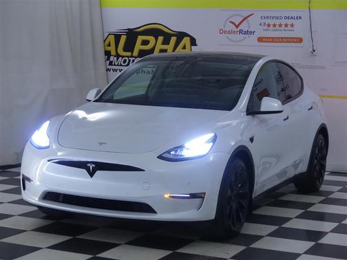 Pearl White Multi-Coat 2021 Tesla Model Y Long Range Dual Motor All-Wheel Drive