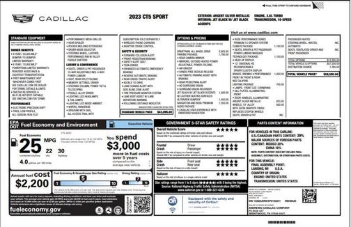 2023 Cadillac CT5 Sport