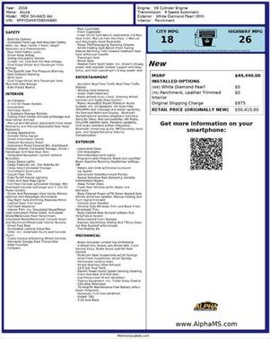 2016 Acura MDX 3.5L AcuraWatch Plus Package