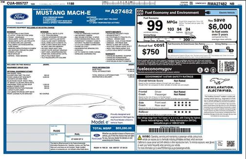 Glacier Gray Metallic TriCoat 2024 Ford Mustang Mach-E Premium