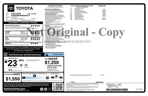 2022 Toyota Highlander XLE