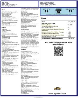 2020 Subaru WRX Limited