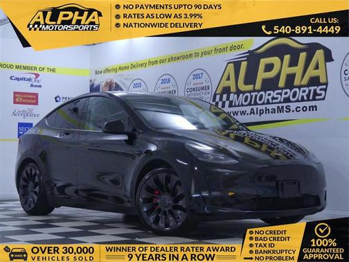Solid Black 2023 Tesla Model Y Performance Dual Motor All-Wheel Drive