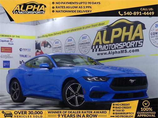 Blue 2024 Ford Mustang EcoBoost Premium