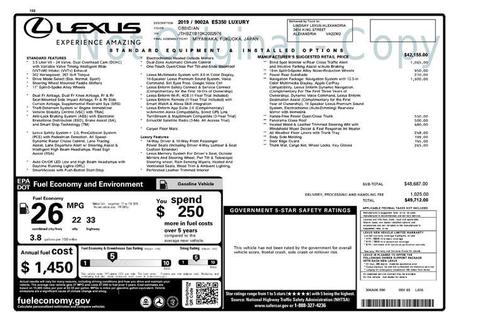 2019 Lexus ES 350 Luxury