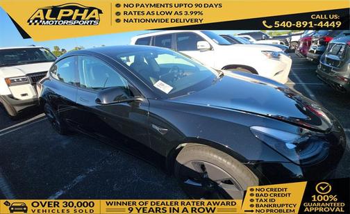 Solid Black 2023 Tesla Model 3 Standard Range