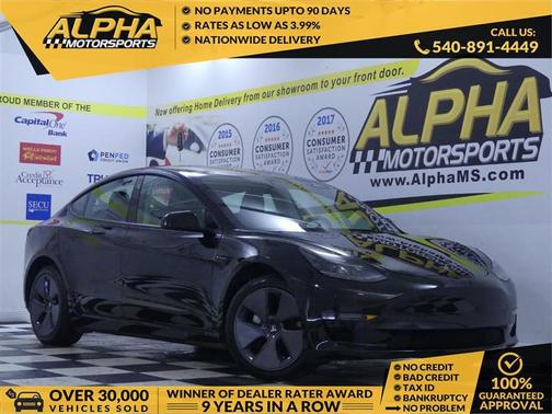 Solid Black 2023 Tesla Model 3 Standard Range