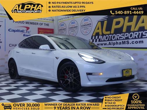 Pearl White Multi-Coat 2020 Tesla Model 3 Performance