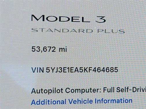2019 Tesla Model 3 Standard Range Plus