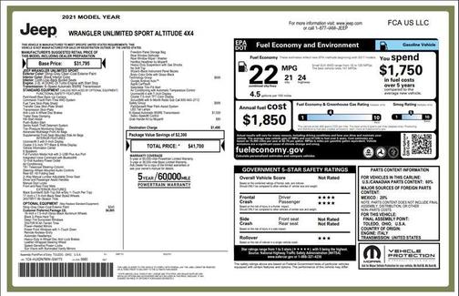 2021 Jeep Wrangler Unlimited Sport Altitude