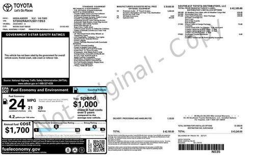 2020 Toyota Highlander XLE