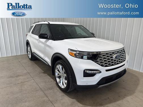 Star White Metallic Tri-Coat 2023 Ford Explorer Platinum