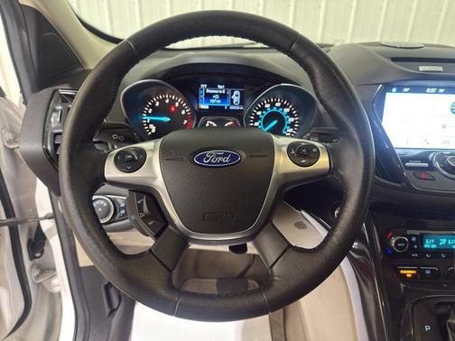 White Platinum Metallic Tri Coat 2016 Ford Escape Titanium