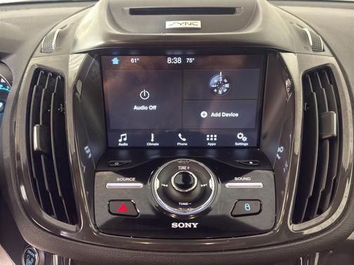 White Platinum Metallic Tri Coat 2016 Ford Escape Titanium