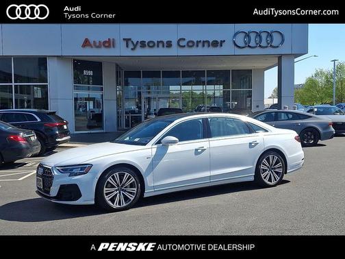 Glacier White Metallic 2023 Audi A8 L 55 TFSI quattro Tiptronic