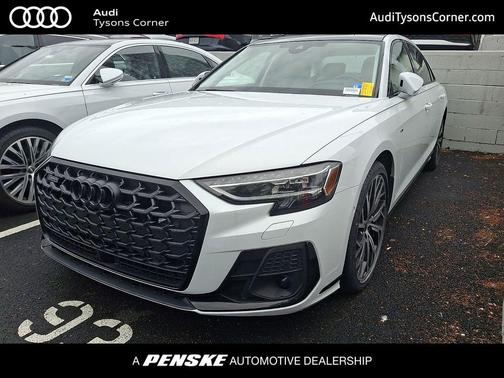 Glacier White Metallic 2023 Audi A8 L 55 TFSI quattro Tiptronic