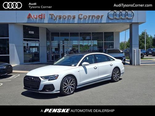 Glacier White Metallic 2023 Audi A8 L 55 TFSI quattro Tiptronic