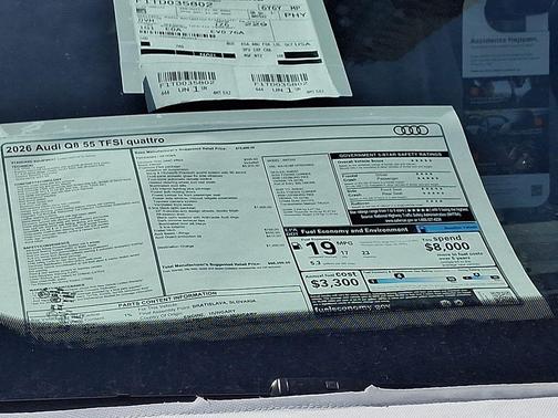Daytona Gray Pearl Effect 2026 Audi Q8 55 Premium Plus
