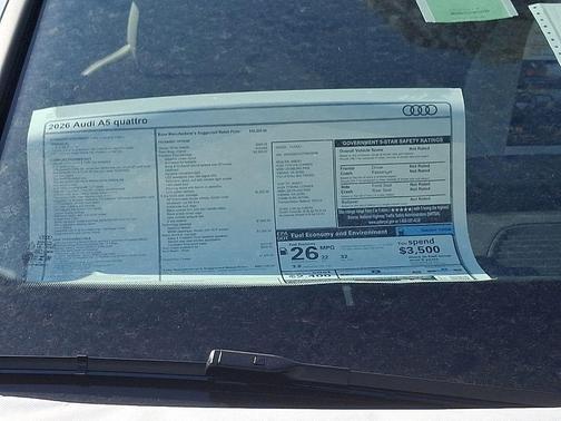 Glacier White Metallic 2026 Audi A5 Premium Plus TFSI quattro S tronic